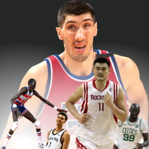 Yao Ming, Manute Bol, Victor Wembanyama, Tacko Fall and Gheorge Muresan are hints to the question "who is the tallest NBA player?"