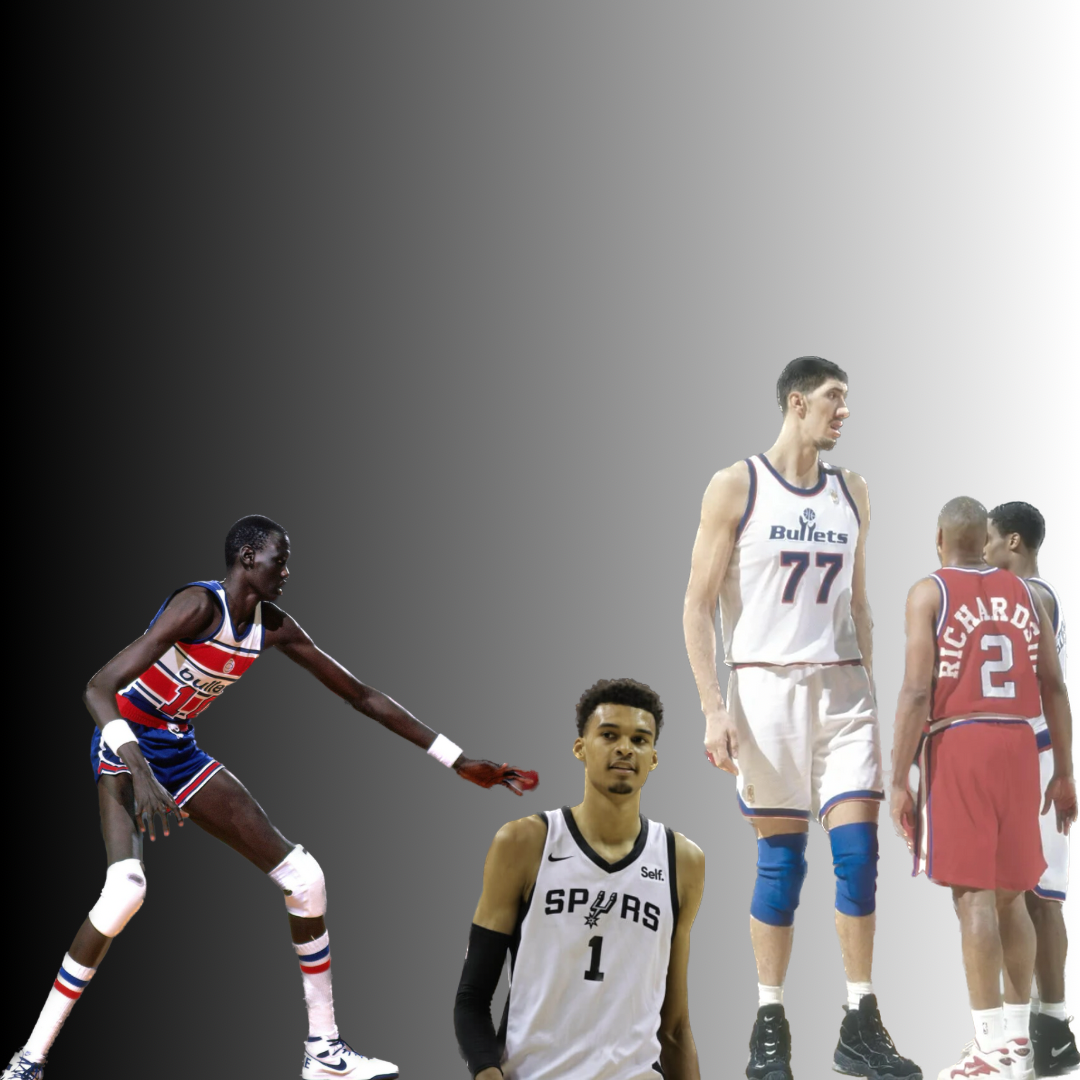 Victor Wembanyama, Gheorge Muresan and Manute Bol are some of the tallest NBA players in history.