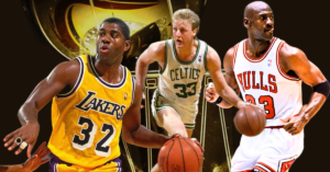 Magic Johnson, Larry Bird and Michael Jordan are 3 out of the top 10 NBA players of all time.
